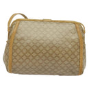 CELINE Macadam Canvas Shoulder Bag PVC Beige Gold Auth sw1359-2