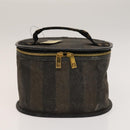 FENDI Pecan Hand Bag Nylon Canvas 5 Set Black Brown Auth sw1363-12