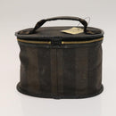 FENDI Pecan Hand Bag Nylon Canvas 5 Set Black Brown Auth sw1363-13