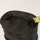 FENDI Pecan Hand Bag Nylon Canvas 5 Set Black Brown Auth sw1363-14