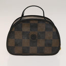 FENDI Pecan Hand Bag Nylon Canvas 5 Set Black Brown Auth sw1363-22