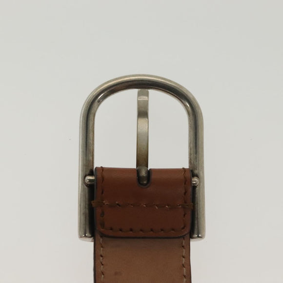 GUCCI Web Sherry Line Belt Leather 40.2"" Brown Red Green 368189 Auth sw1375