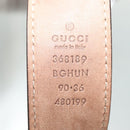 GUCCI Web Sherry Line Belt Leather 40.2"" Brown Red Green 368189 Auth sw1375-9