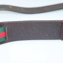 GUCCI Web Sherry Line Belt Leather 40.2"" Black Red Green Auth sw1390-10