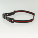 GUCCI Web Sherry Line Belt Leather 40.2"" Black Red Green Auth sw1390-3