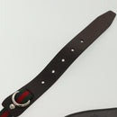 GUCCI Web Sherry Line Belt Leather 40.2"" Black Red Green Auth sw1390-7