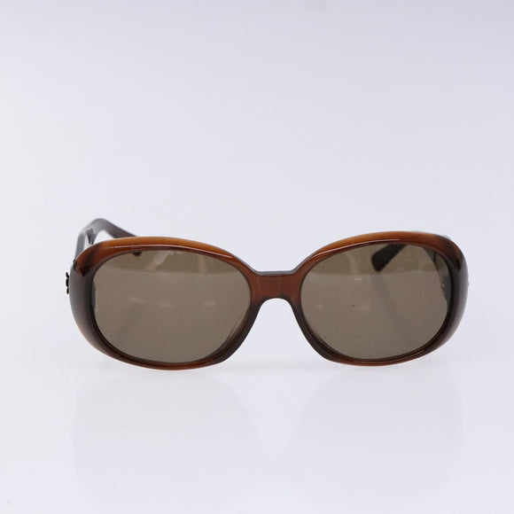 CHANEL Sunglasses plastic Brown CC Auth sw1391