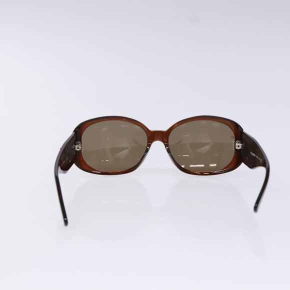CHANEL Sunglasses plastic Brown CC Auth sw1391