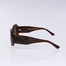 CHANEL Sunglasses plastic Brown CC Auth sw1391-4