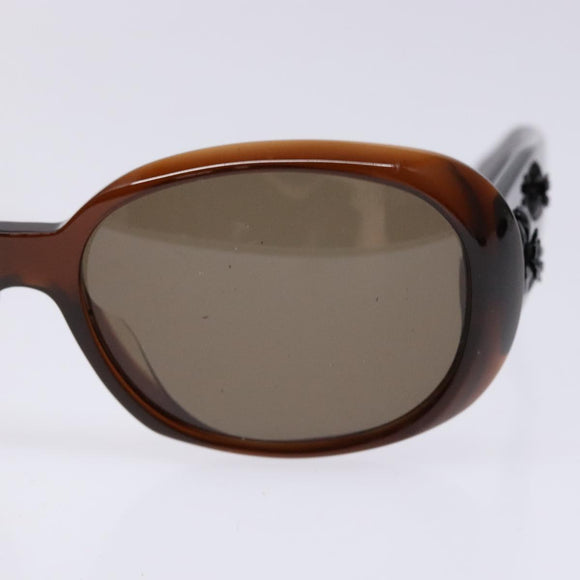CHANEL Sunglasses plastic Brown CC Auth sw1391
