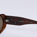 CHANEL Sunglasses plastic Brown CC Auth sw1391-9