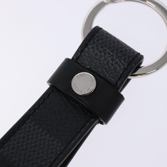 LOUIS VUITTON Damier Graphite LV Dragonne Key Ring M62706 LV Auth sw1392M