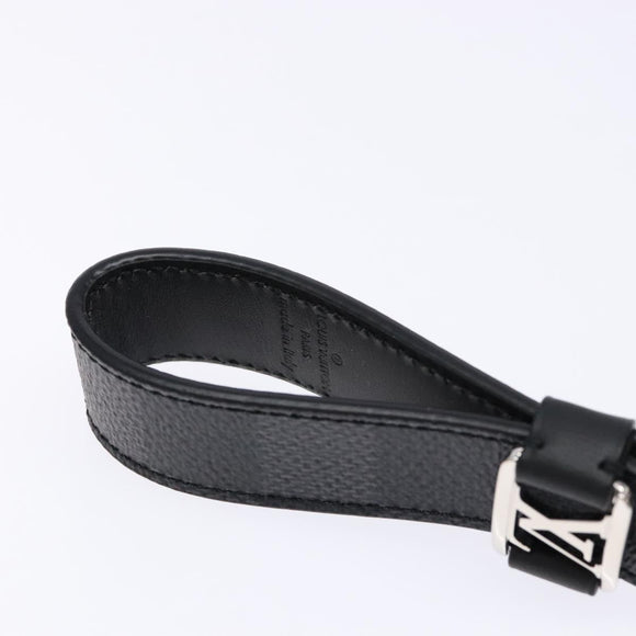 LOUIS VUITTON Damier Graphite LV Dragonne Key Ring M62706 LV Auth sw1392M