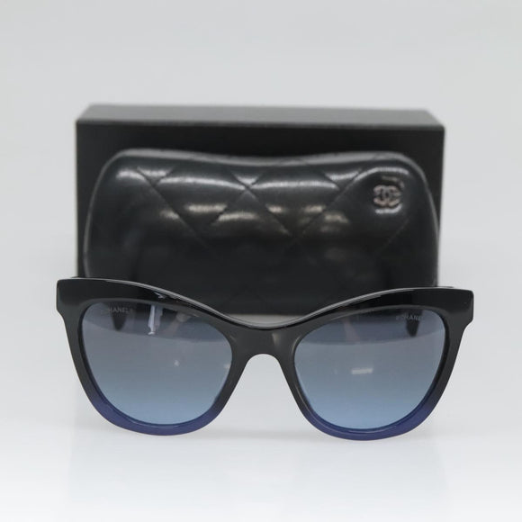 CHANEL Sunglasses plastic Black CC Auth sw1395V