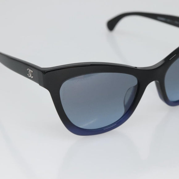 CHANEL Sunglasses plastic Black CC Auth sw1395V