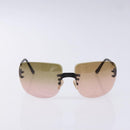 CHANEL Sunglasses plastic Brown CC Auth sw1401-2