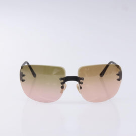 CHANEL Sunglasses plastic Brown CC Auth sw1401 - 0