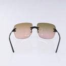 CHANEL Sunglasses plastic Brown CC Auth sw1401-3