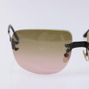 CHANEL Sunglasses plastic Brown CC Auth sw1401-6