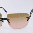 CHANEL Sunglasses plastic Brown CC Auth sw1401-7