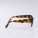 CHANEL Sunglasses plastic Brown CC Auth sw1403-5