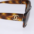CHANEL Sunglasses plastic Brown CC Auth sw1403-8