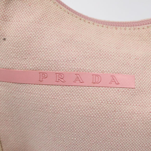 PRADA Sports Mini Hobo Hand Bag Canvas Pink Auth sw141