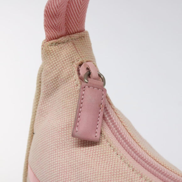 PRADA Sports Mini Hobo Hand Bag Canvas Pink Auth sw141