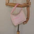 PRADA Sports Mini Hobo Hand Bag Canvas Pink Auth sw141-21