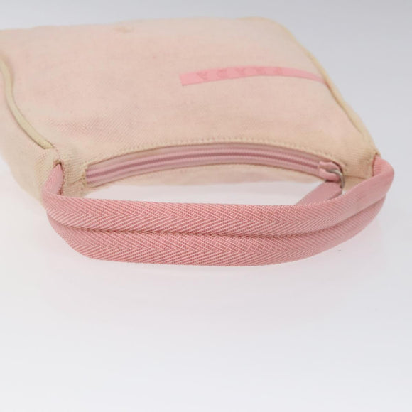 PRADA Sports Mini Hobo Hand Bag Canvas Pink Auth sw141