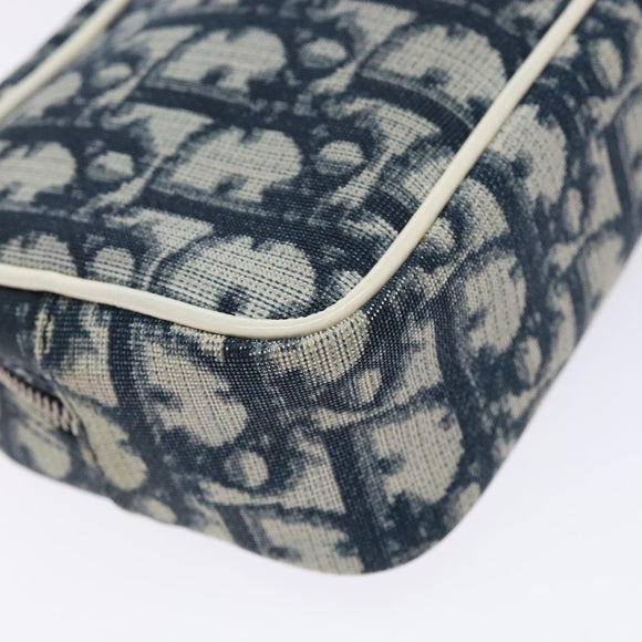 Christian Dior Trotter Canvas Pouch Navy Auth sw1422