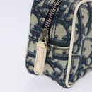 Christian Dior Trotter Canvas Pouch Navy Auth sw1422-12