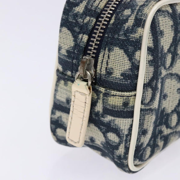 Christian Dior Trotter Canvas Pouch Navy Auth sw1422