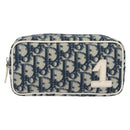 Christian Dior Trotter Canvas Pouch Navy Auth sw1422-2