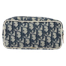 Christian Dior Trotter Canvas Pouch Navy Auth sw1422-3