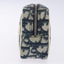 Christian Dior Trotter Canvas Pouch Navy Auth sw1422-4
