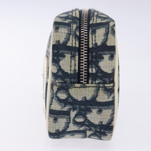 Christian Dior Trotter Canvas Pouch Navy Auth sw1422