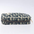 Christian Dior Trotter Canvas Pouch Navy Auth sw1422-6