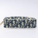 Christian Dior Trotter Canvas Pouch Navy Auth sw1422-7