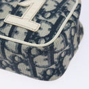 Christian Dior Trotter Canvas Pouch Navy Auth sw1422-8