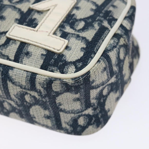Christian Dior Trotter Canvas Pouch Navy Auth sw1422