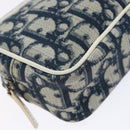 Christian Dior Trotter Canvas Pouch Navy Auth sw1422-9