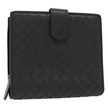 BOTTEGA VENETA INTRECCIATO Wallet Leather Gray Auth sw1423