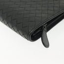 BOTTEGA VENETA INTRECCIATO Wallet Leather Gray Auth sw1423-7