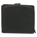 BOTTEGA VENETA INTRECCIATO Wallet Leather Gray Auth sw1423-2