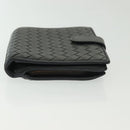 BOTTEGA VENETA INTRECCIATO Wallet Leather Gray Auth sw1423-3