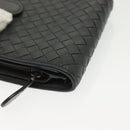 BOTTEGA VENETA INTRECCIATO Wallet Leather Gray Auth sw1423-14