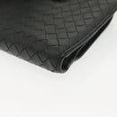 BOTTEGA VENETA INTRECCIATO Wallet Leather Gray Auth sw1423-15