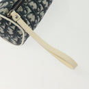 Christian Dior Trotter Canvas Pouch Navy Auth sw1424-9