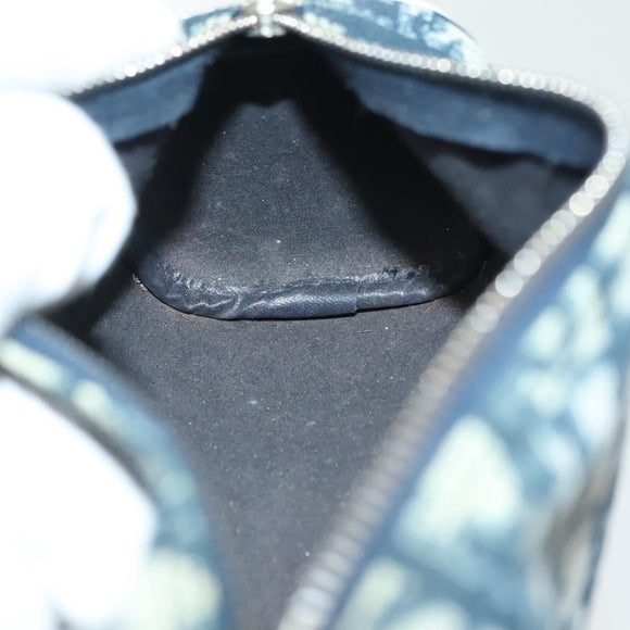 Christian Dior Trotter Canvas Pouch Navy Auth sw1424